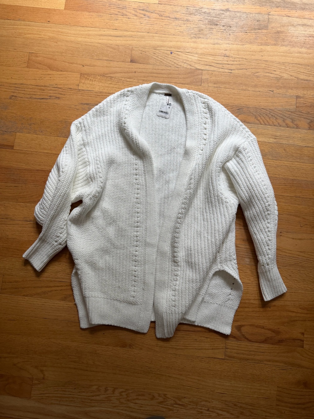 NWT Free People Cream Chunky Knit Cardigan